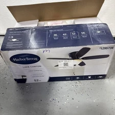 Harbor Breeze Lake Canton 52” Flush Mount Ceiling Fan Bronze, NO GLASS/MANUAL