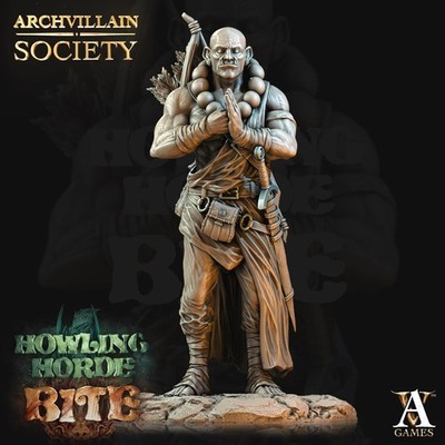 D&D Ozil Half-Orc Monk Mini 28mm and 32mm Scale Mini TTRPG