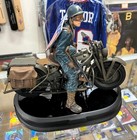 PSA/DNA Authentic Stan Lee Autograph Captain America On Motorcycle Statue #/320