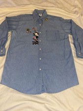 Warner Bros Studio Store Embroidered Light Denim Looney Tunes Marvin Martian S