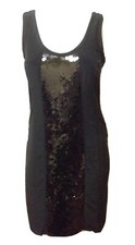 Michael Kors 100% Silk Black Dress with Sequins Size 4 Sleeveless LBD