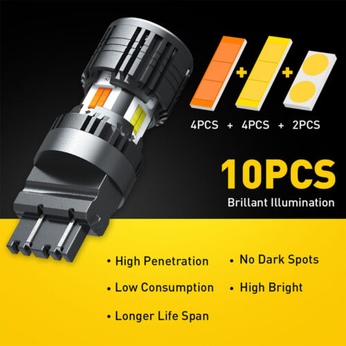 LED 3157 Switchback Bulbs For Ram 1500/2500/3500 2011-18 Front Turn Signal Light - Picture 3 of 13