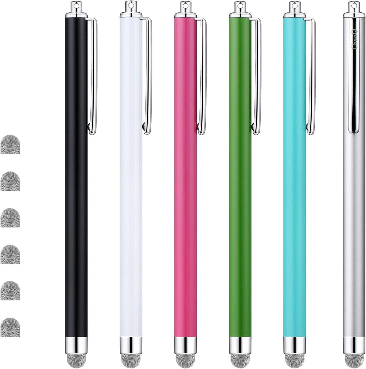 Stylus Pens for Touch Screens Mesh Fiber Capacitive Stylus 6-Pack with  Mesh