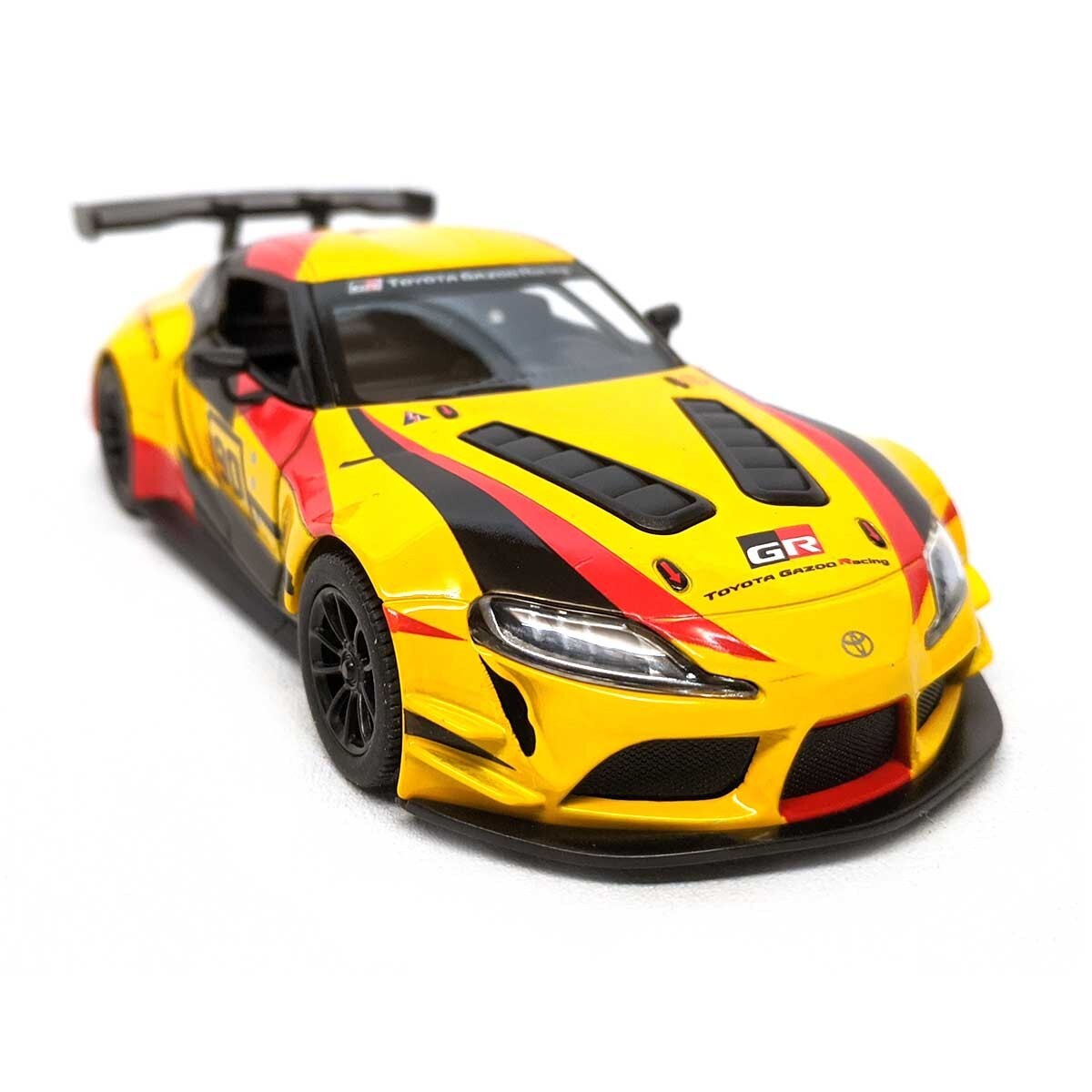 Kinsmart Toyota GR Supra Canary Yellow Racing Sports Edition 1/36 Scale