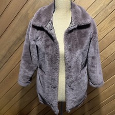 Urban Republic Girls Size 10/12 Long-Sleeve Brown Faux-Fur Trucker Jacket