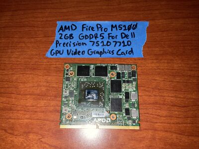 AMD FirePro M5100 2GB GDDR5 For Dell Precision 7510 7710 GPU Video Graphics Card