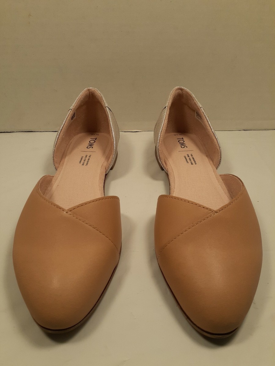 Julie D'Orsay Flats-Honey Leather/Sparkle- 10