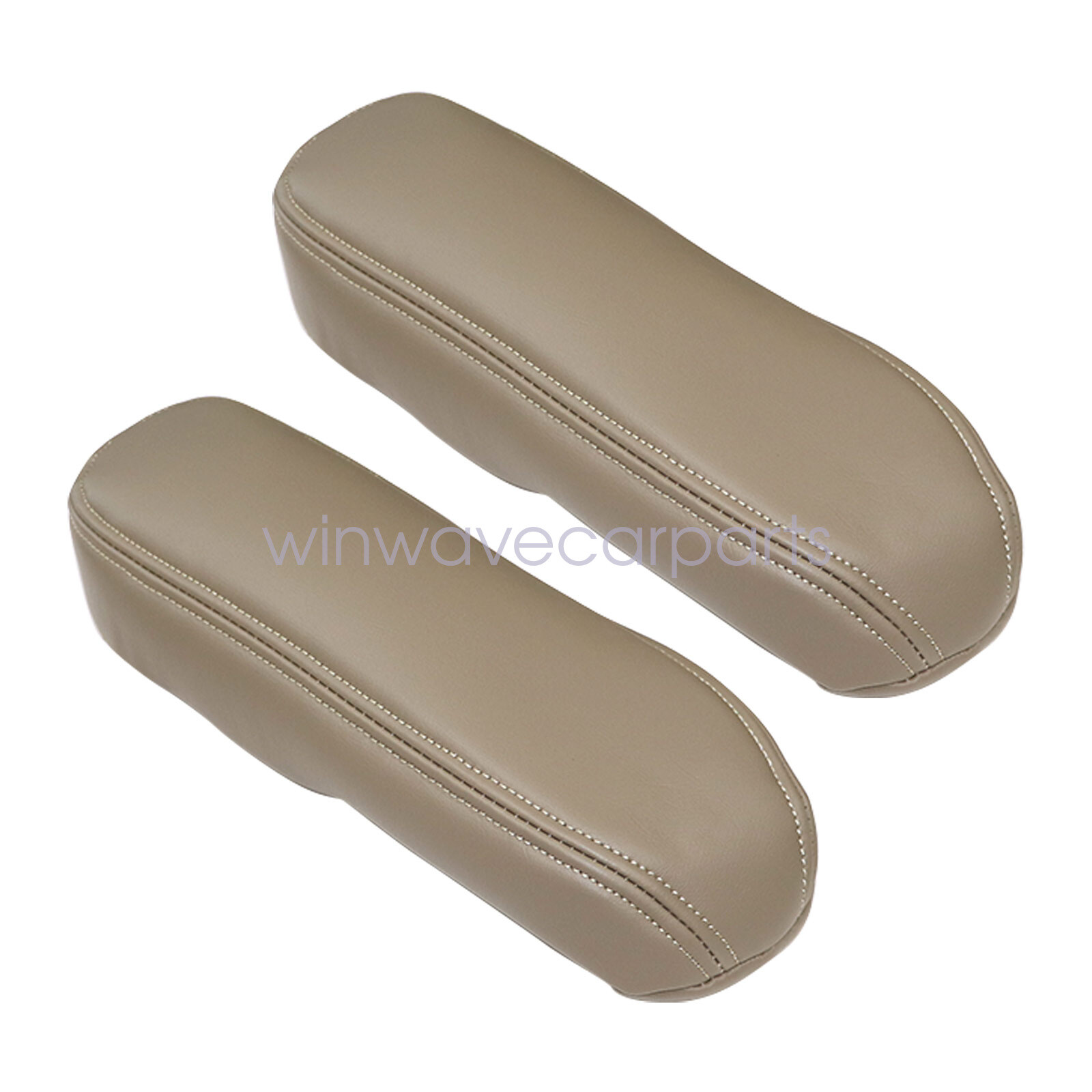 2 x Leather Seat Armrest Cover For Ford F250 F350 Excursion Lariat 2001 2002 Tan