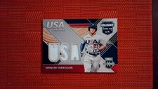 2020 Panini Elite Extra Edition USA Baseball Material Black #USAM-ST Spencer Tor