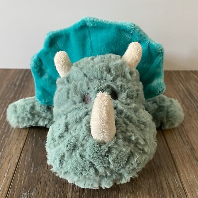 Demdaco Declan The Dinosaur Plush Stuffed Hand Puppet Triceratops Soft Cute 12'' 