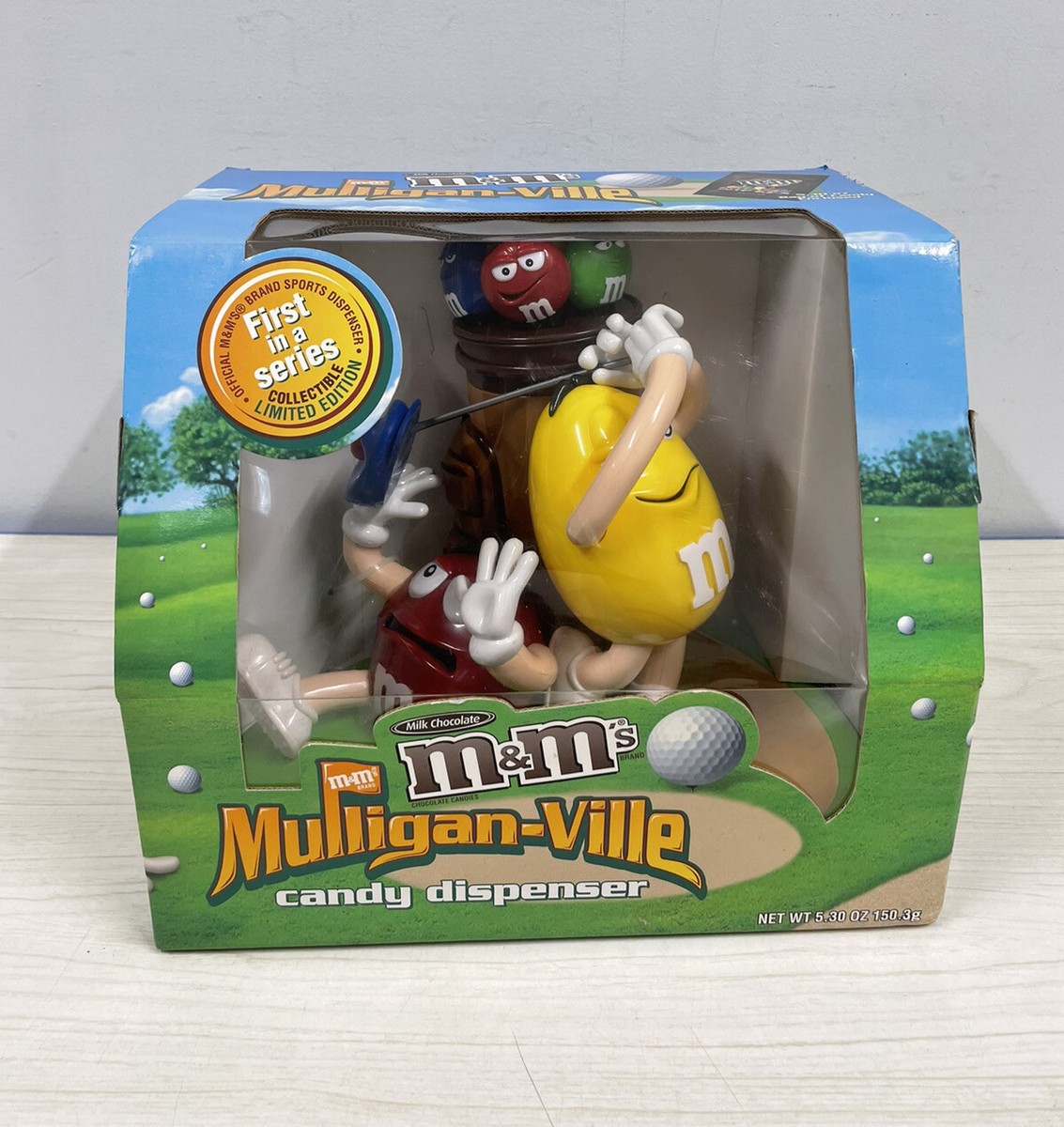 M&M mm Candy Dispenser MULLIGAN-VILLE FIRST IN SERIES BRAND