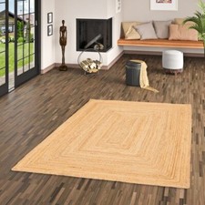 Naturfaser Handgefertigt Jute Salsa Bordüre Beige