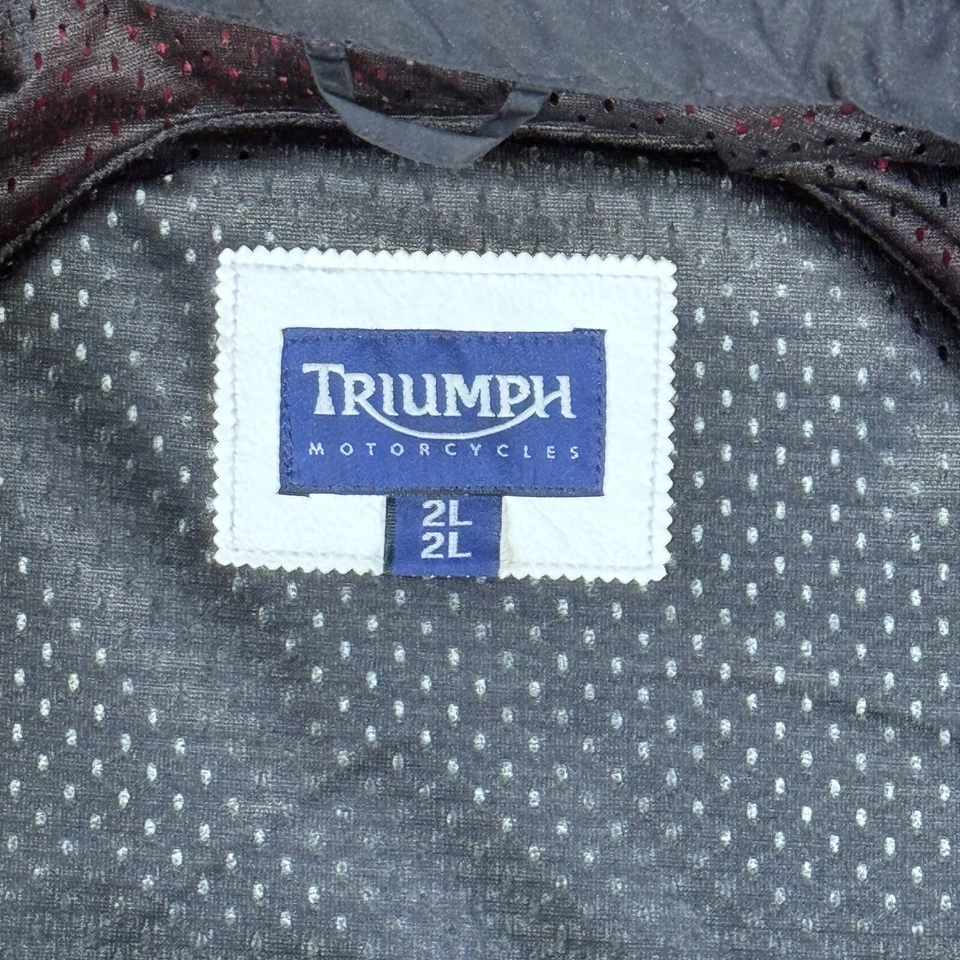 Vintage Womens Triumph Motorcycle Gore-Tex Armored Riding Racing Jacket Size 2L - Image 4 of 4