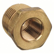 3/8" Male NPT x 1/8" Female NPT Brass Hex Reducing Bushing MADE IN USA-5pcs