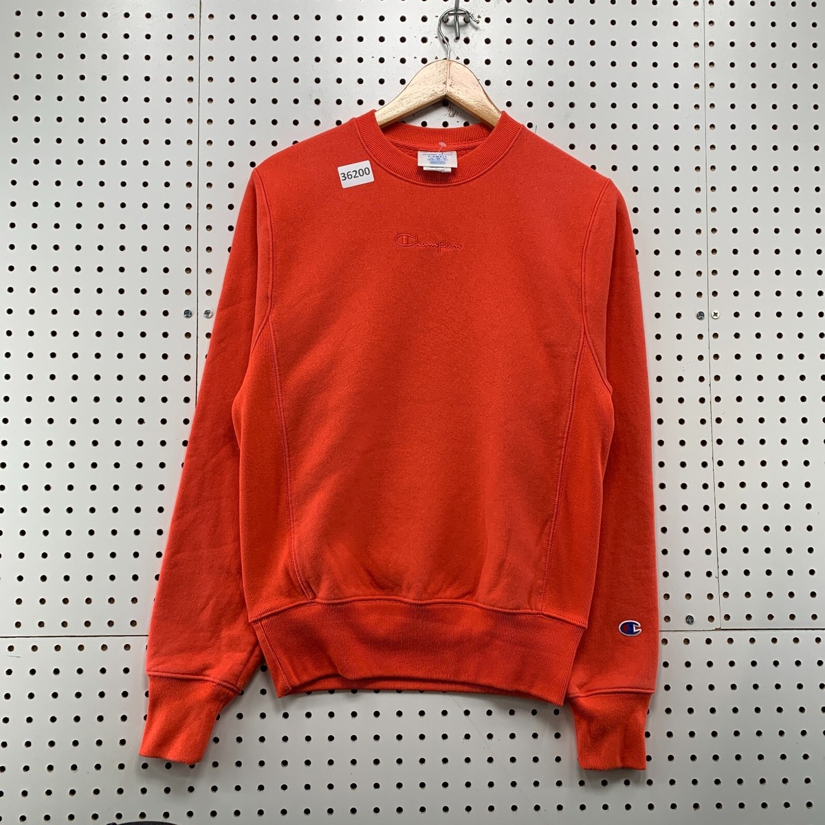 Champion Reverse Weave Crewneck Sweatshirt Adult XS Orange Heavy