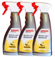 3 X Sonax Motor+Kaltreiniger 500Ml, Motorreiniger, Maschinenreiniger, Entfetter