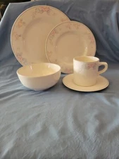 2 Pfaltzgraff Wyndham Floral 5pc Dinner Place Setting Cottage Core Plate Bowl 