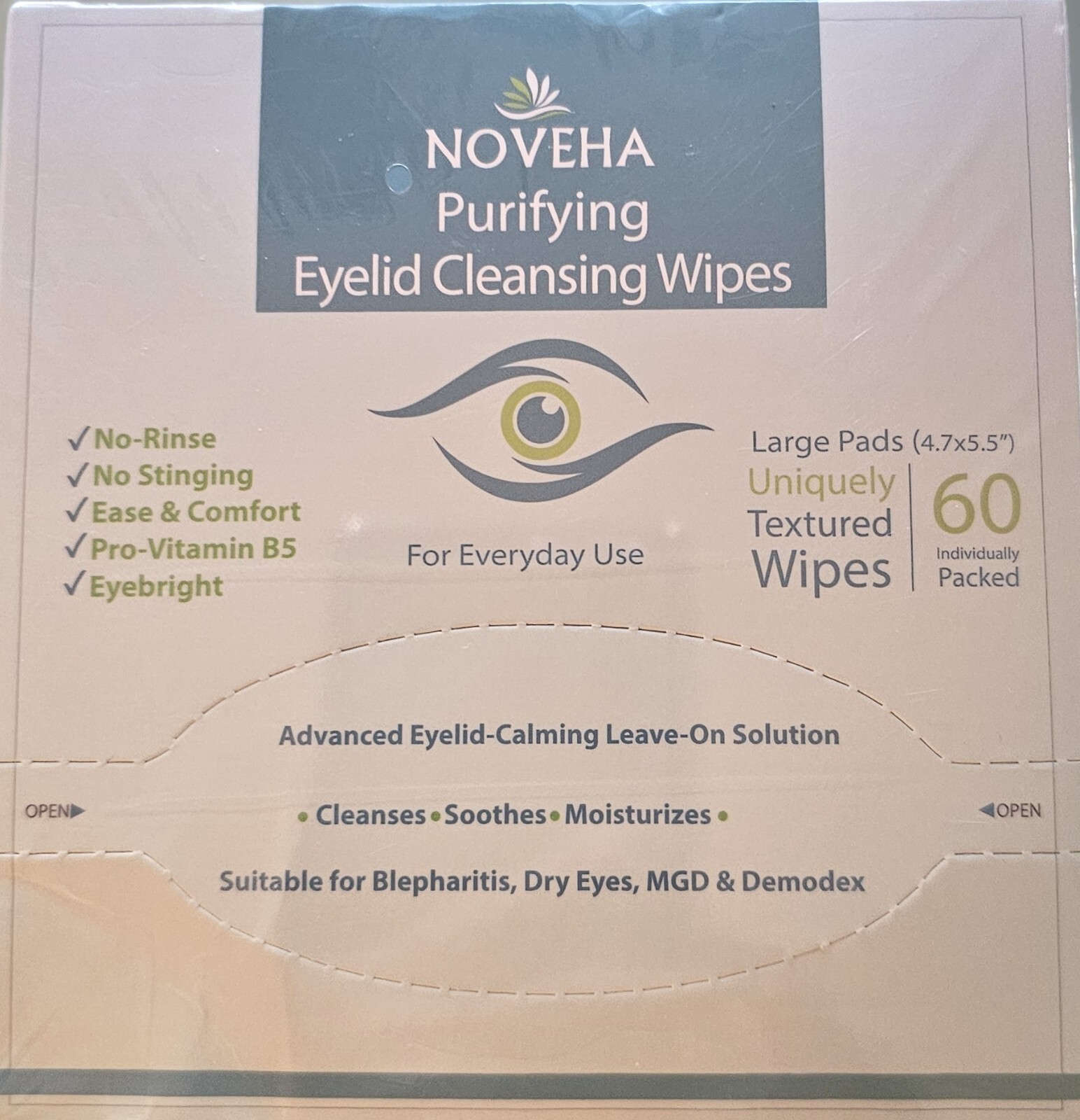 Eyelid & Lash Wipes For Itchy, Dry Eyes, Styes & Blepharitis, MGD