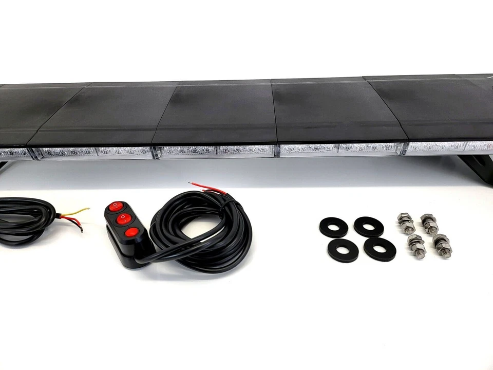 120cm 1.2M 48" Van Truck LED Amber Light Bar Beacon Hazard Recovery Lightbar - Image 3 of 4