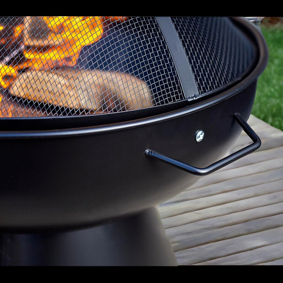 La Hacienda Fire Pit BBQ Grill Outdoor Log Burner Garden Patio