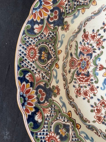 Large Antique MAKKUM large PLATE Ø 35 cm / 13.8 inch Tichelaar Delft Holland - Picture 8 of 10