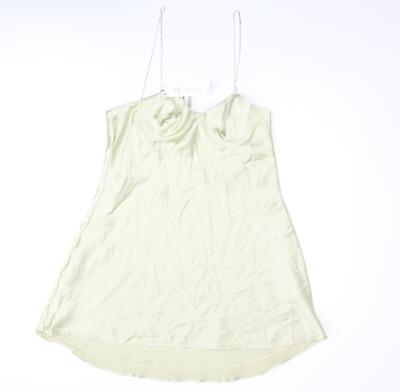 Zara Damen Gold Polyestermischung A-Linie Größe XL Herzausschnitt Strass Riemen