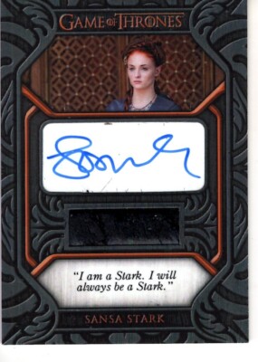 2021 Game of Thrones Iron Anniversary SOPHIE TURNER Sansa Stark AUTO RELIC 5/5