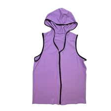WEISSMAN Unisex Lavender Hooded Dance Vest Size XLC Zipper Hip Hop Costume NEW