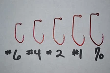 Eagle Claw Lil Nasty 90 Jig HOOK RED Sickle Hooks #6 THRU 4/0 100 PACK