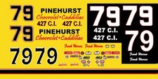  79 Frank Warren Chevrolet 1963 to 1970 1/64th HO Scale Slot Car Decals