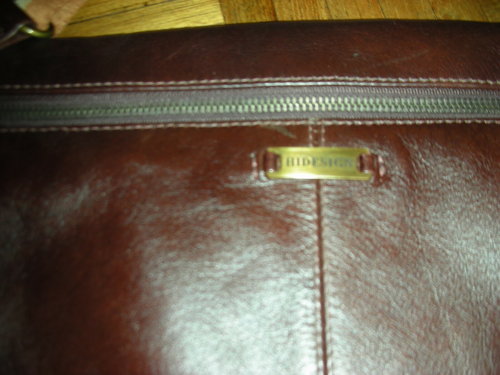 Hidesign Radley brown leather messenger bag stripe we… Gem