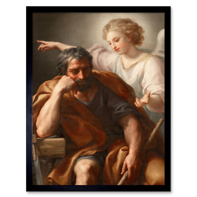 Anton Raphael Mengs Der Traum vom heiligen Josef Kunstdruck gerahmt 12x16