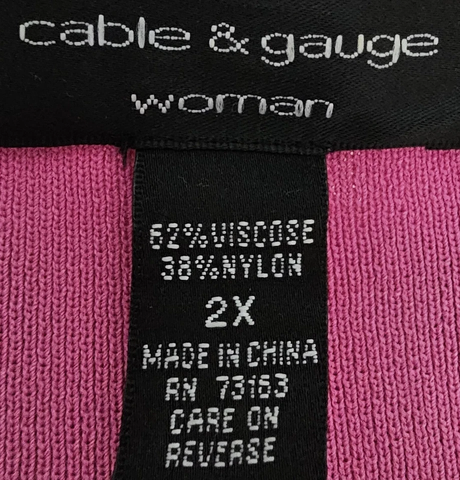 Camisa Top Blusa Mujer Cable & Gauge Talla 2X Manga Corta Cuello Redondo Foto 2 de 4