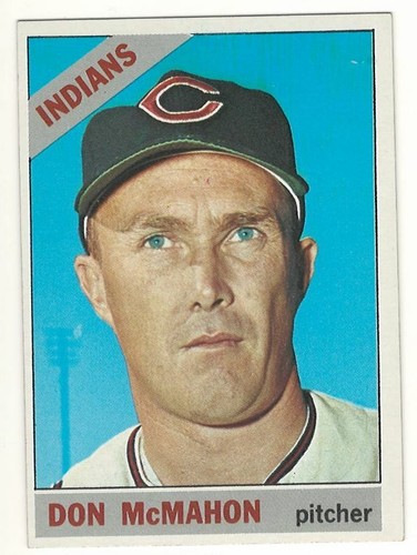 Tarjeta de béisbol 1966 Topps # 133 Don Mcmahon Indians - ¡Bonita y sin pliegues!!! - Imagen 1 de 2