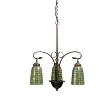 Meyda Lighting 20.5'W Terra Verde 3 Lt Chandelier, Avocado (Lt) - 74054
