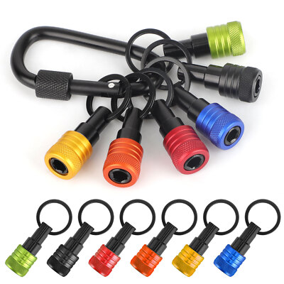 6PCS 1/4'' Hex Shank Quick Release Keychain Screwdriver Drill Bit Holder Bit Set