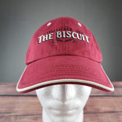 Gear Headwear The Bisuit Mens Red Hat Adjustable Strapback Cap Logo Golf