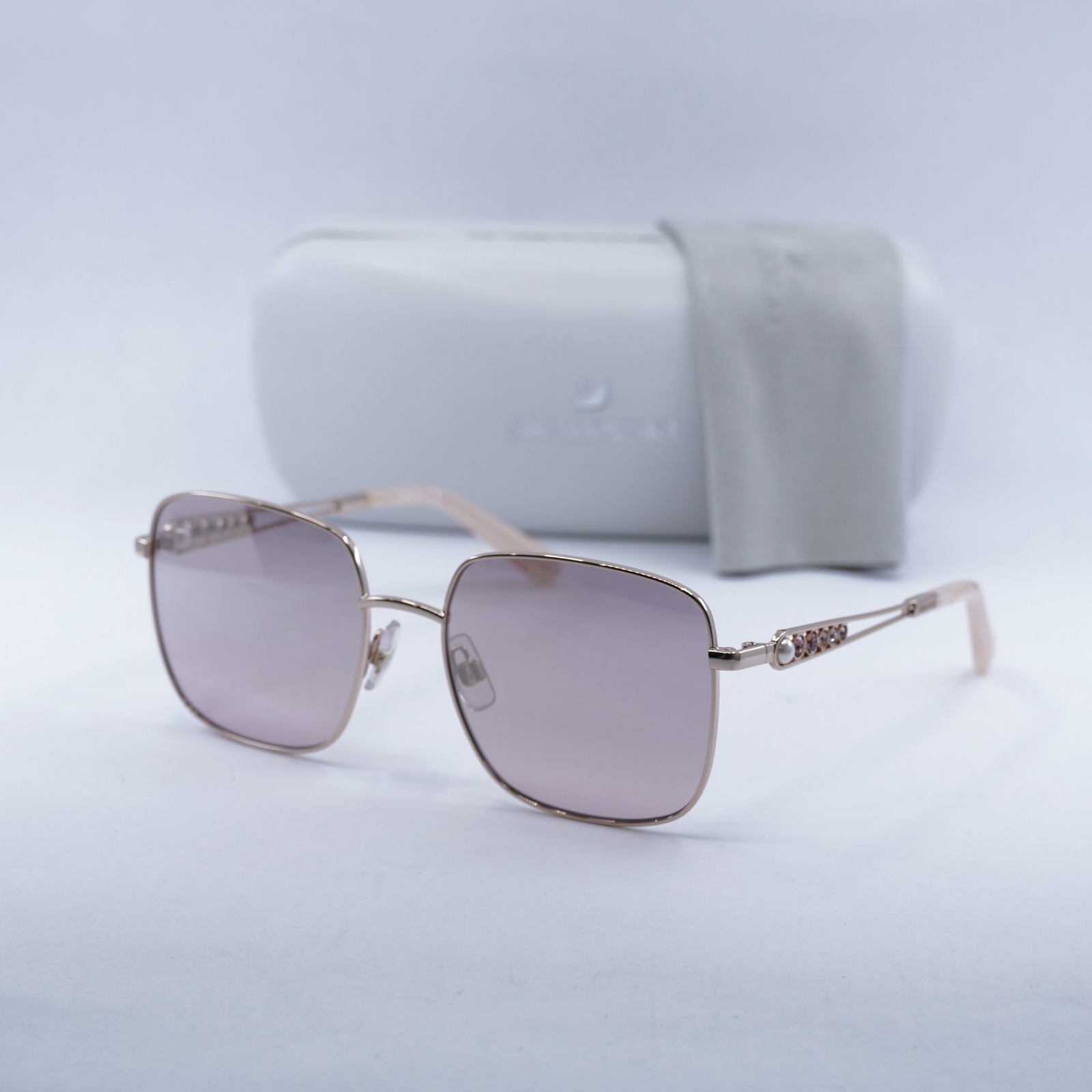 Swarovski SK0263 Rose Gold Bordeaux Mirrored Sunglasses 56-18-140 Authentic New