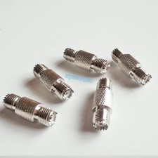 2Pcs mini-UHF female to miniUHF female jack RF coaxial Barrel adapter connector