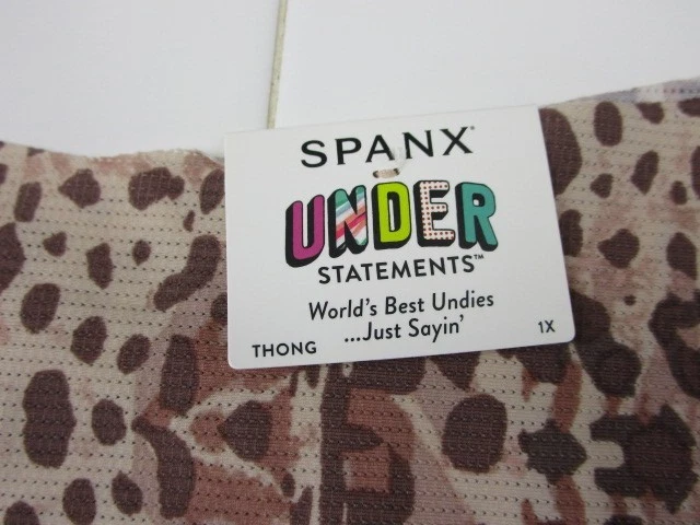 Tanga Spanx Under Statments estampado animal desnudo suave para mujer 1X ropa interior Foto 3 de 4