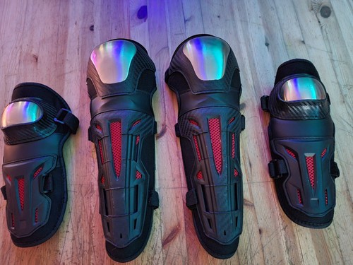 Escooter & Ebike Armor Pads -Complete Set Knee Pads+ Elbow Pads- Stainless Steel - Picture 4 of 7