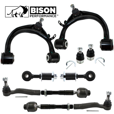 Bison Performance 10pc Front Upper Control Arm Sway Bar Tie Rods Kit For Toyota