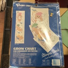 Vogart Sleepy Bears EMBROIDERY Grow Chart Kit NIP CLEARANCE