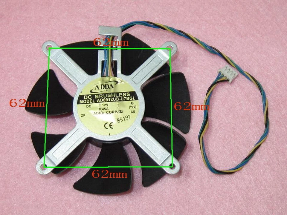 Cooler Fan For Sapphire HD5870 AD0912UB-U7BGL 85mm 4Pin 0.45A Graphics Card - Image 2 of 2