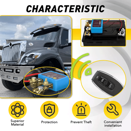 Car Battery Switch Disconnect Power Kill Master Isolator Cut Off Remote Control - Bild 6 von 12