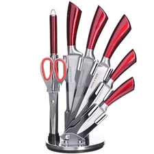 Mayer & Boch 8-Piece Kitchen Knife Set with Block-Stainless Steel Cooking Knives