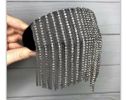 Kristall Haar Stirnband Accessoires, Handarbeit Kristall Haarreifen glänzend Haarband - Bild 11 von 15