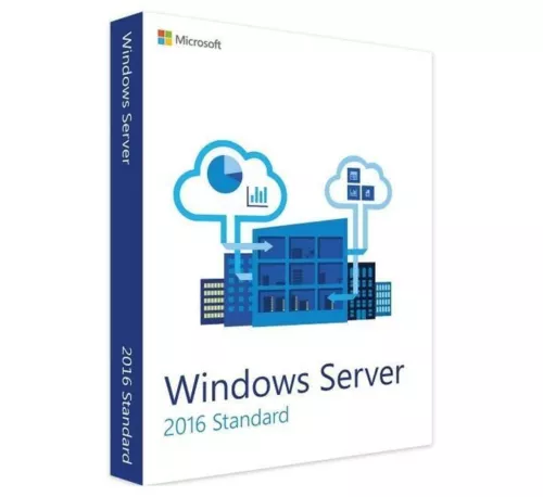 Windows Server 2016 Standard Edition with 50 CALs. Retail License, English.