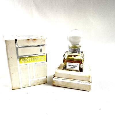 Vintage Germaine by Germaine Monteil 1/4 oz Miniature Cologne Square Box