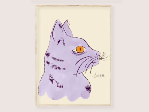 25 Cats Name Sam Andy Warhol 2 Prints A3 size - Pop Art Cats Warhol Posters Cat - Picture 2 of 3